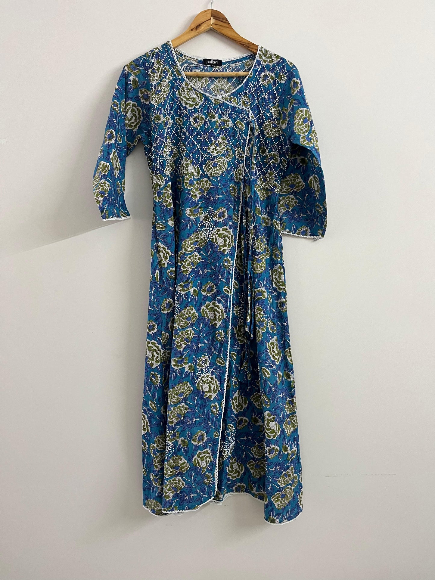 Angrakha - Floral Blue Green