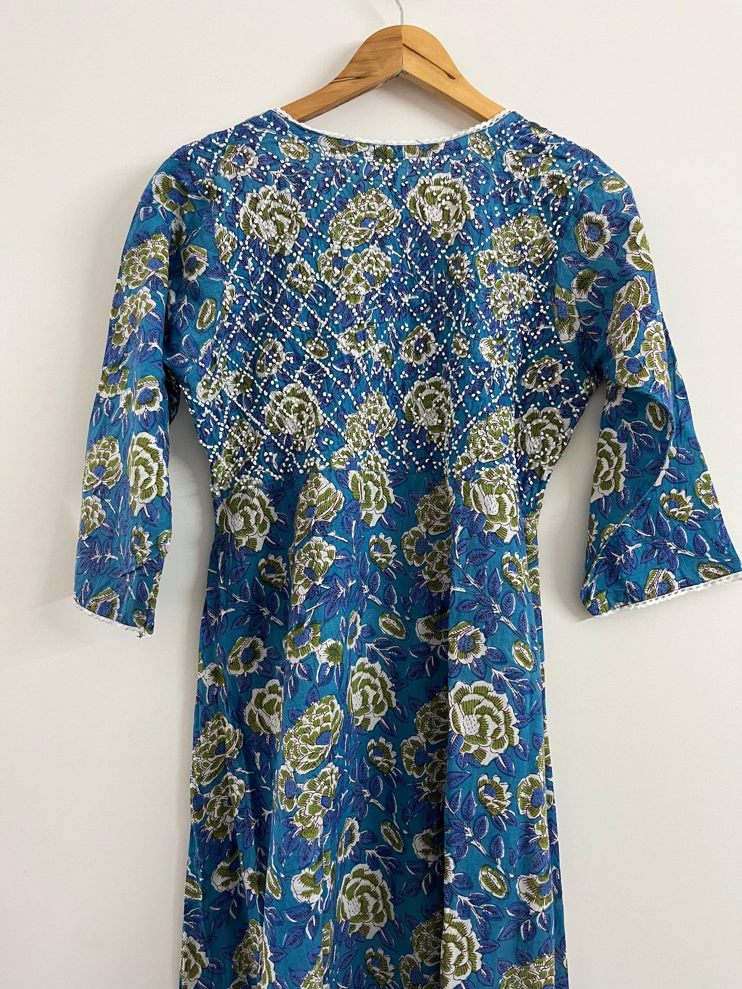 Angrakha - Floral Blue Green