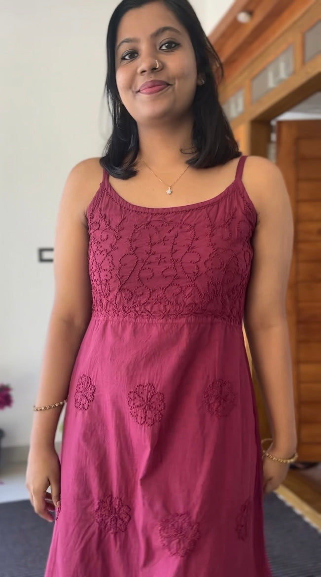Sleeveless A-line Dress PRE-ORDER - Wine