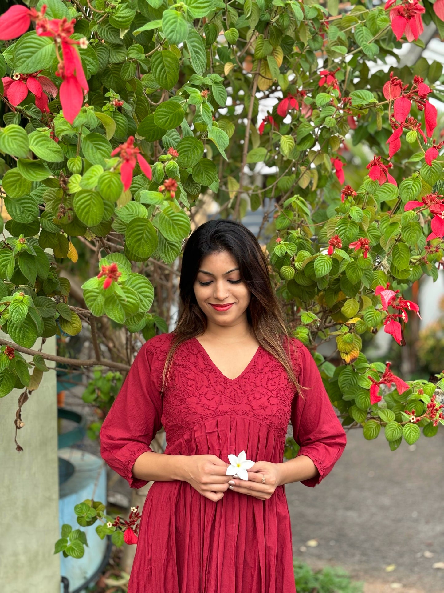 Aliya Cut Dress PRE-ORDER - Maroon