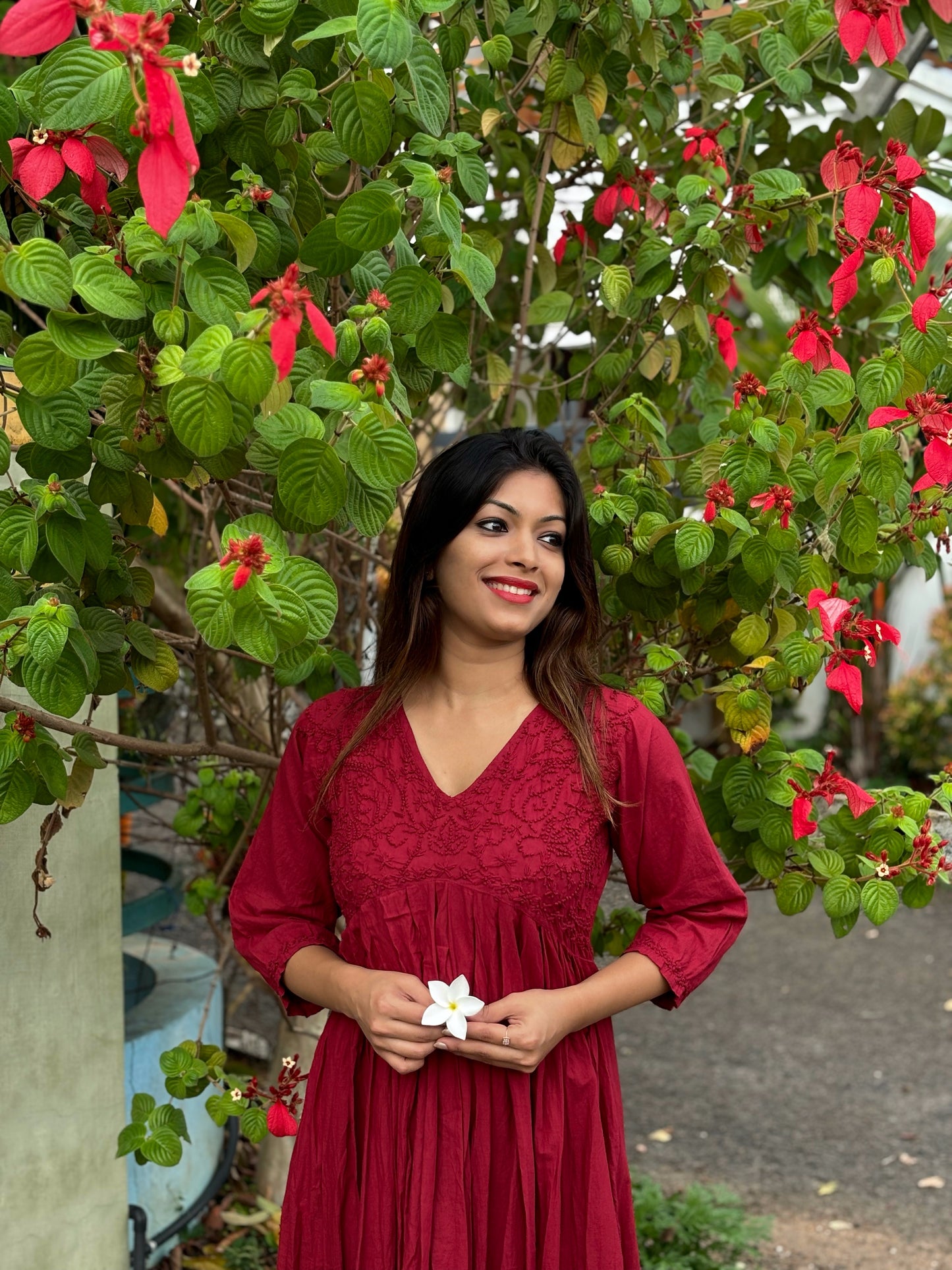 Aliya Cut Dress PRE-ORDER - Maroon