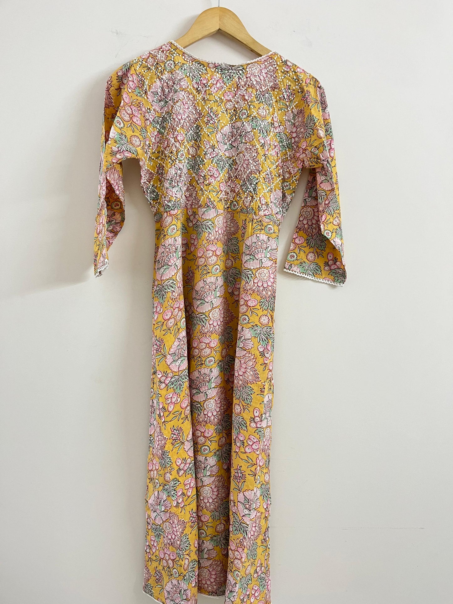 Angrakha PRE-ORDER - Floral Yellow pink