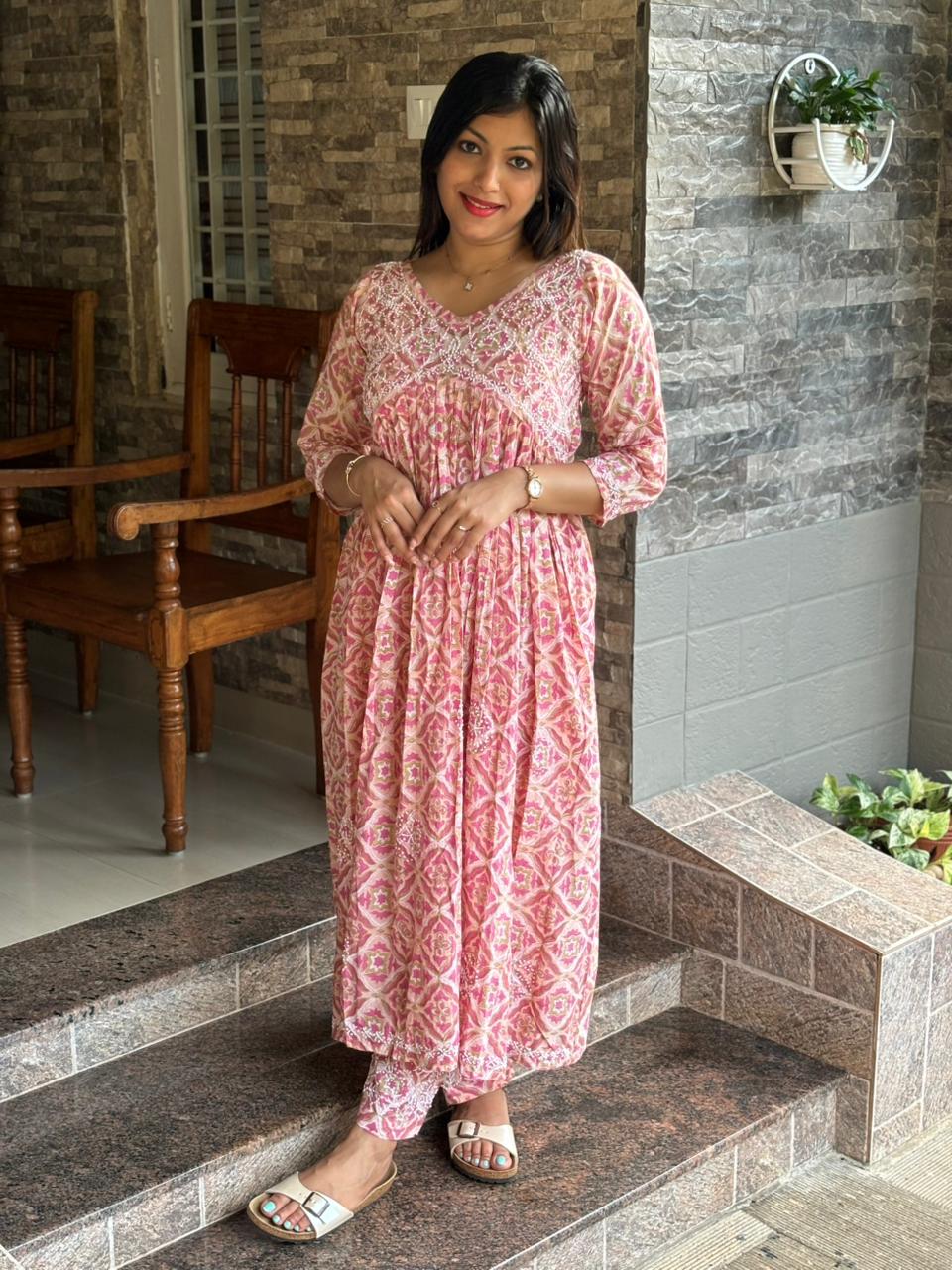 Sleeveless Aliya cut dress (with work on front and back) PRE-ORDER - Blushette