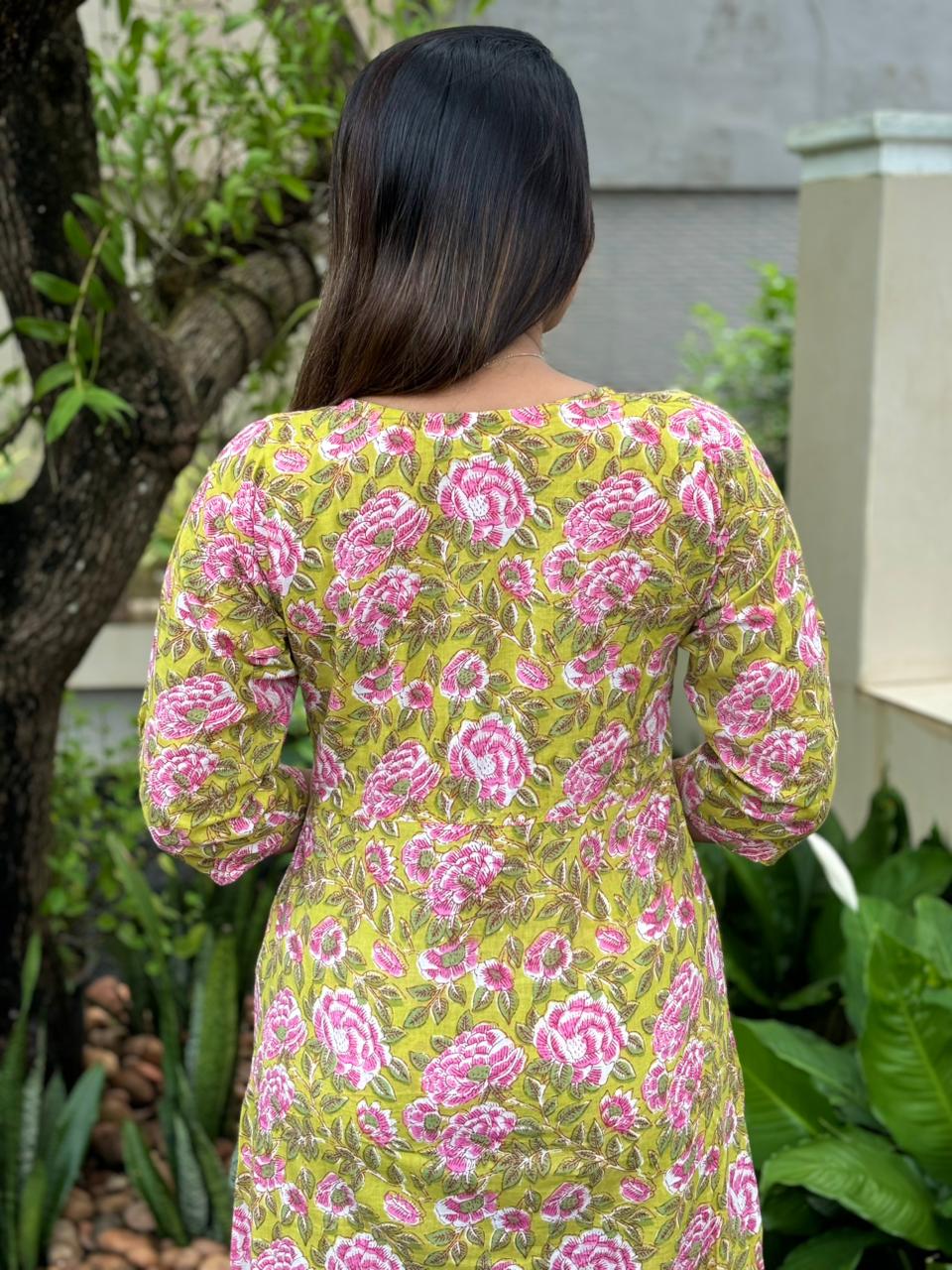 Pleated Angrakha dress PRE-ORDER - Pinkcurrent