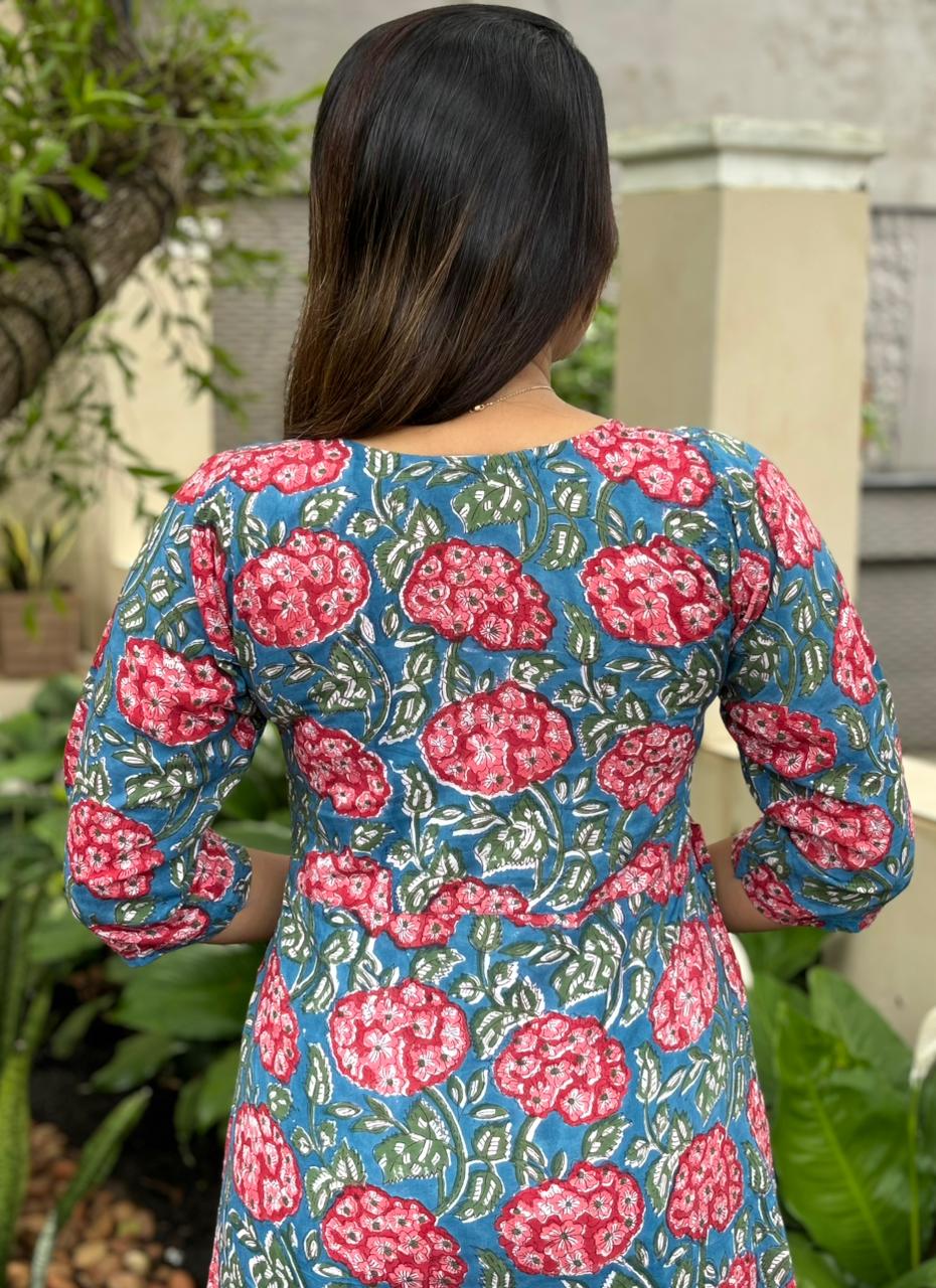 Pleated Angrakha dress PRE-ORDER - Pinkbelle