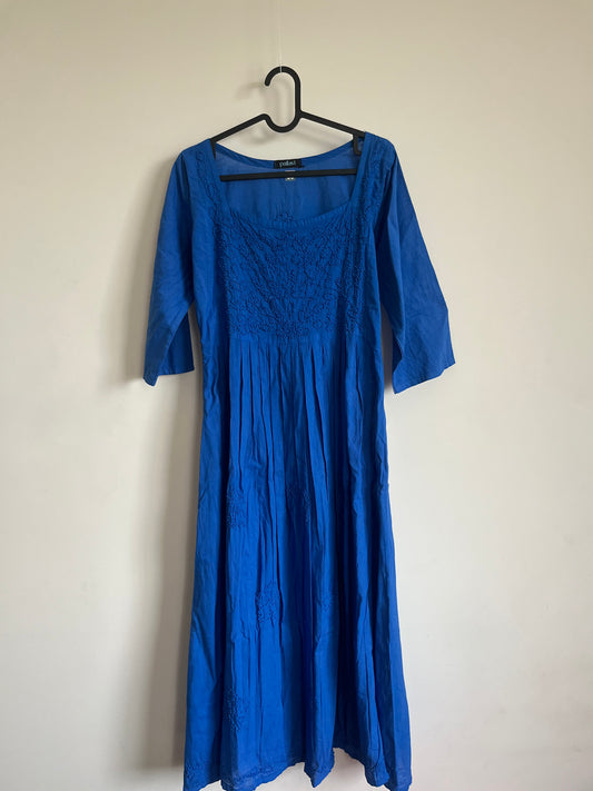 Pleated dress PRE-ORDER  - Royal Blue
