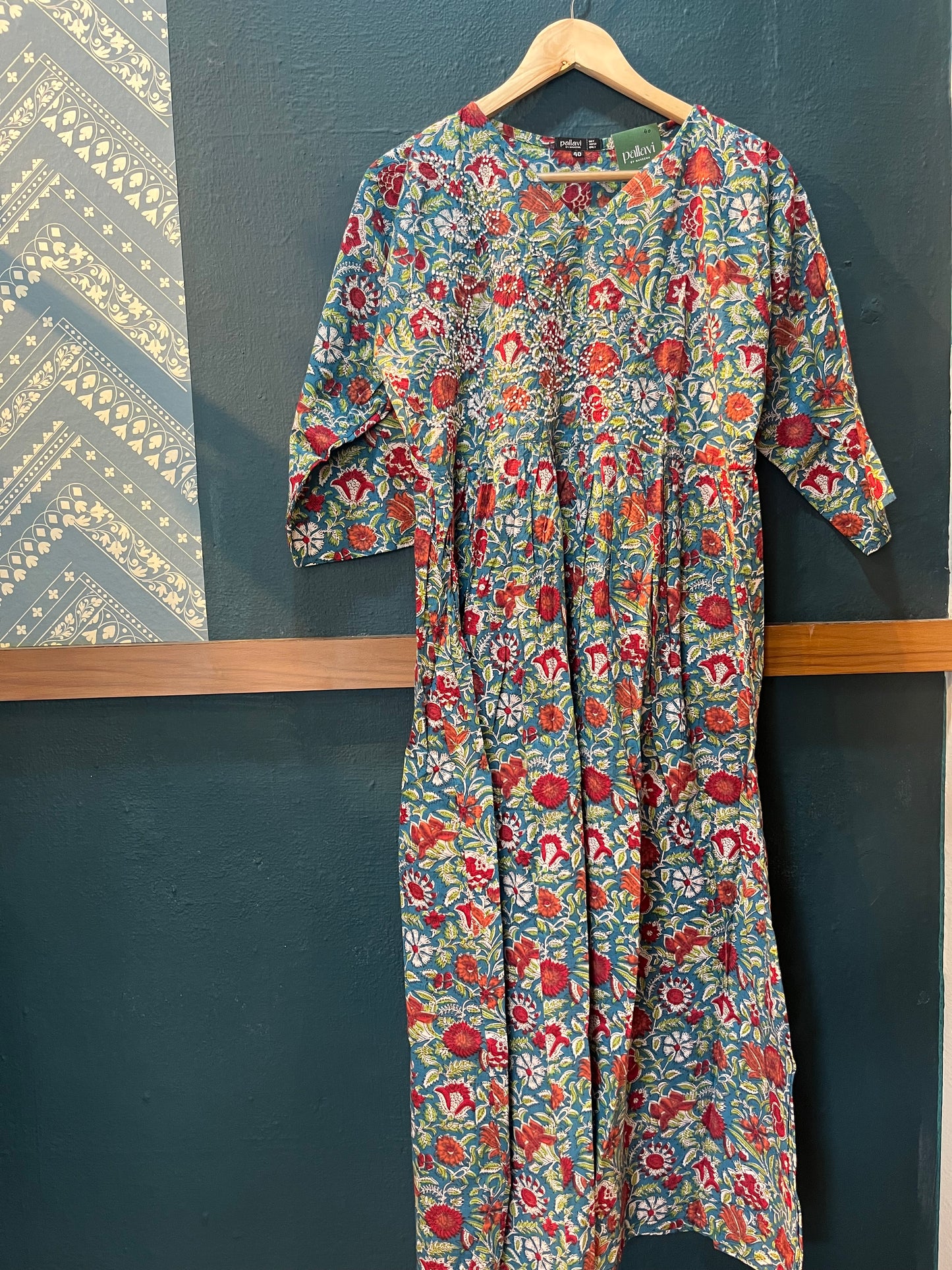 Pleated Angrakha dress PRE-ORDER - Melange