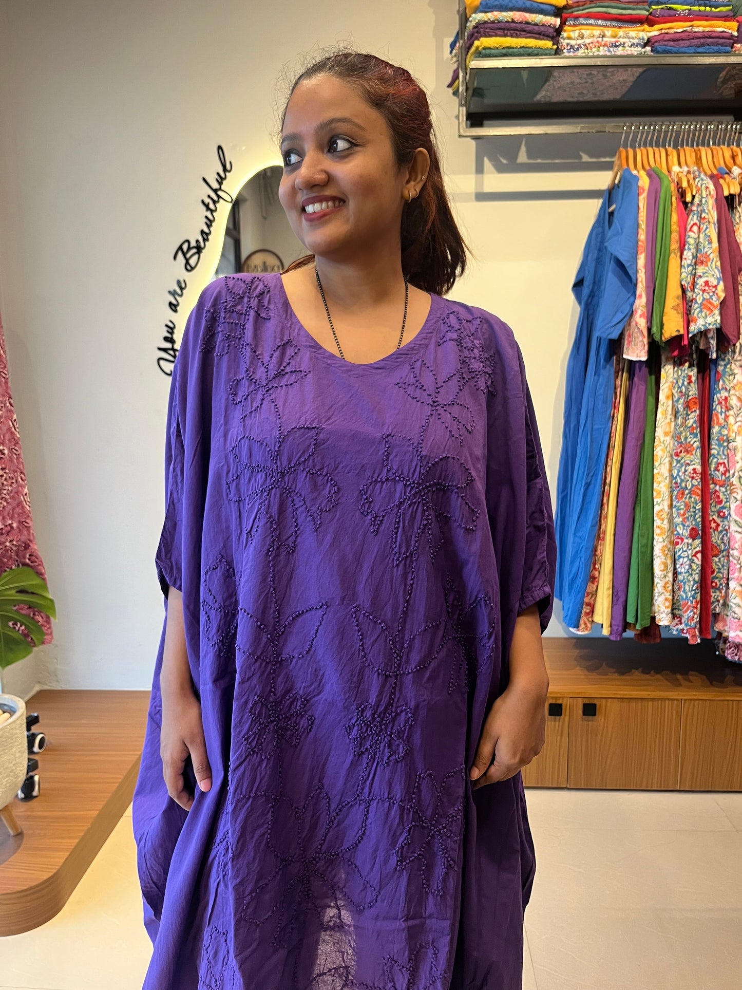 Kaftan top and pant - Indigo