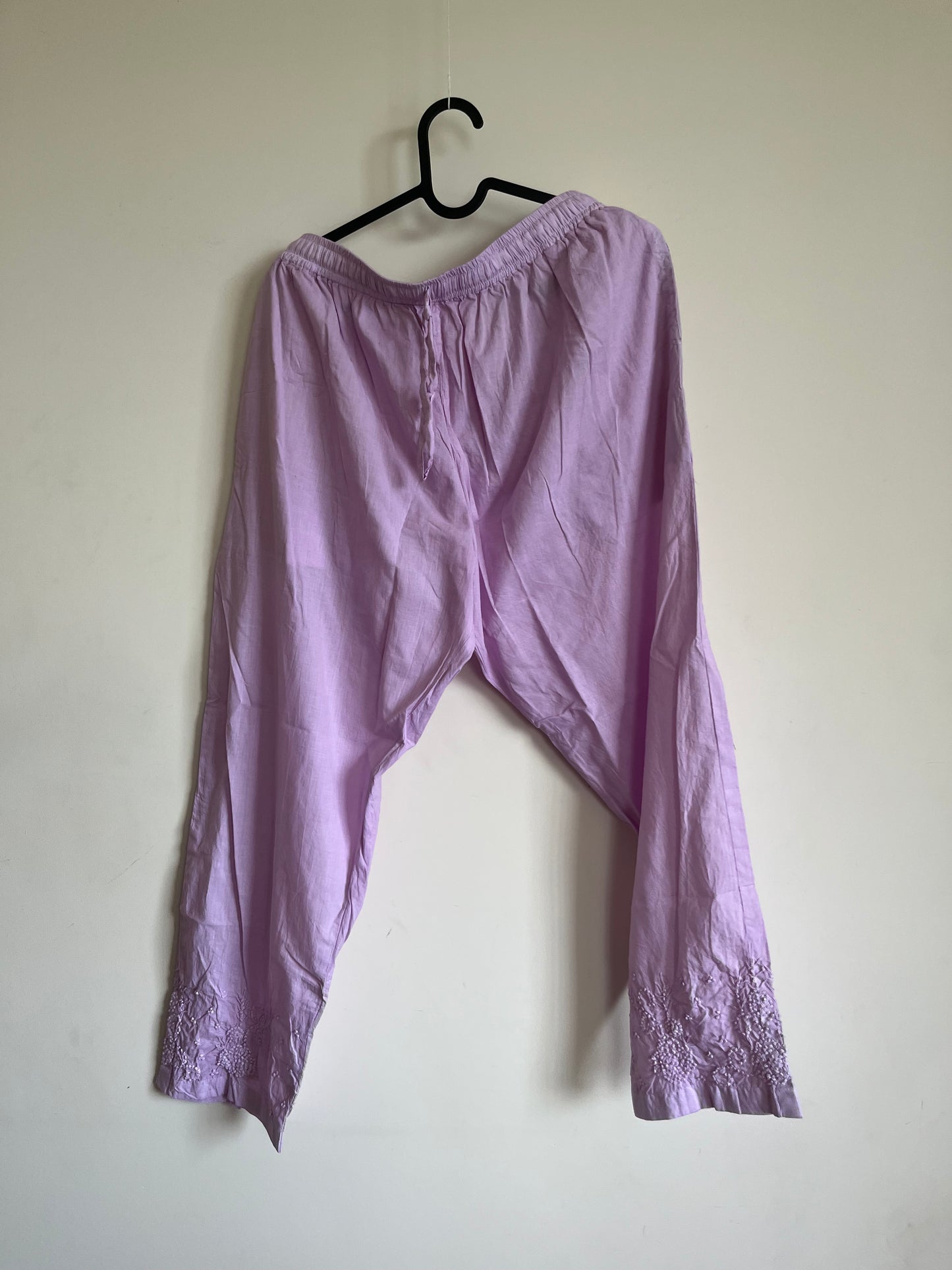 Straight Kurti and pant (Sleeveless) - Light lavender