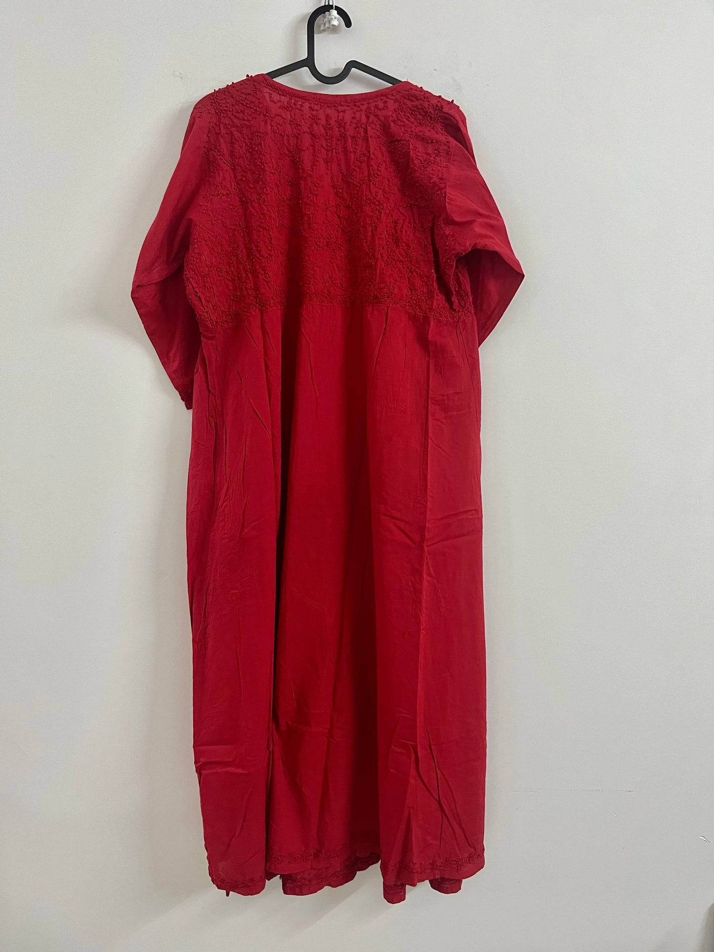 Aliya Cut Kurti/Dress -Red (with work on front and back)