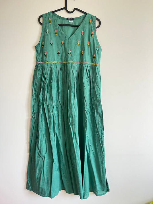 Blush and Bloom  Dress - Teal