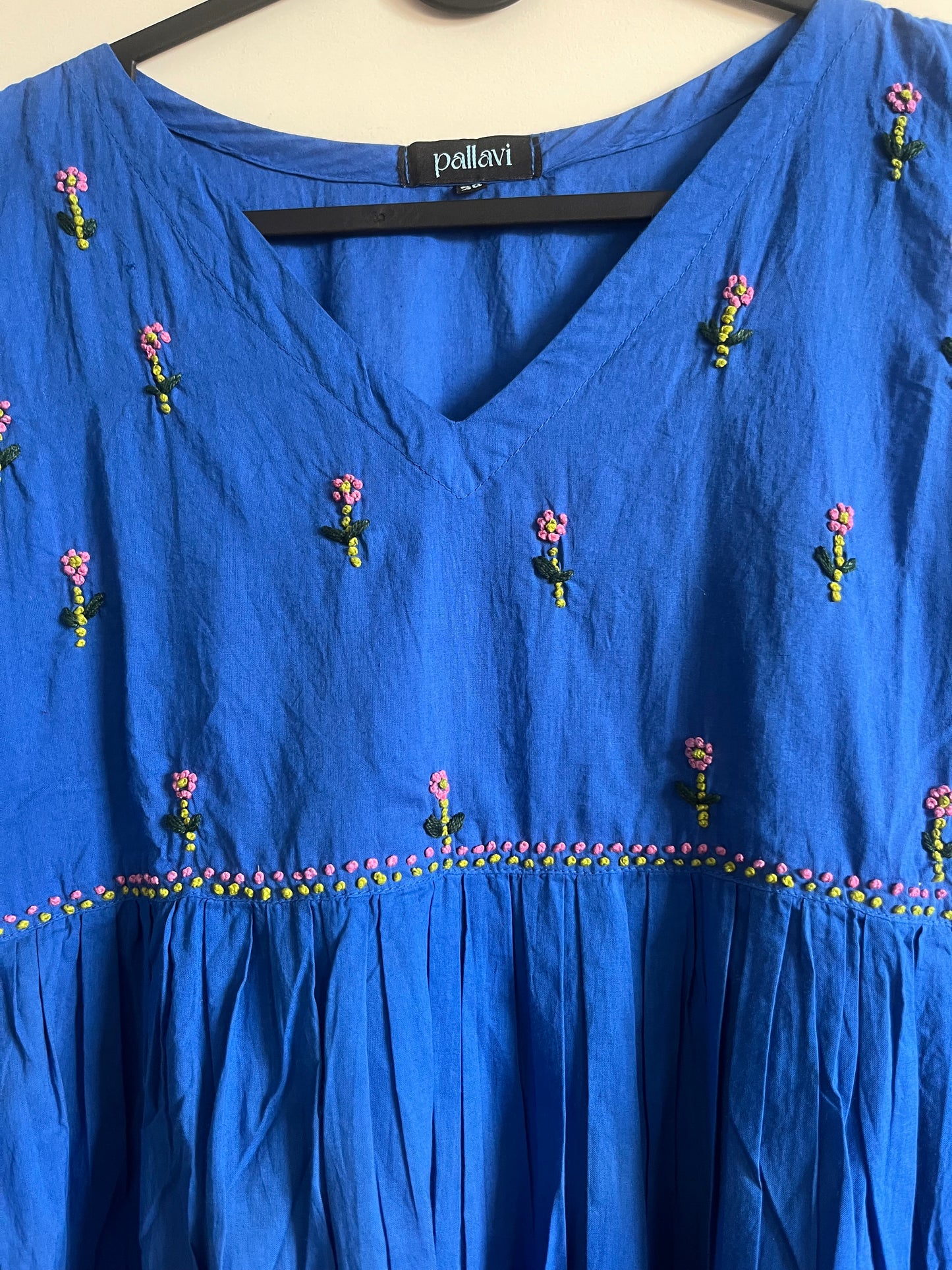 Blush and Bloom  Dress - Royal Blue