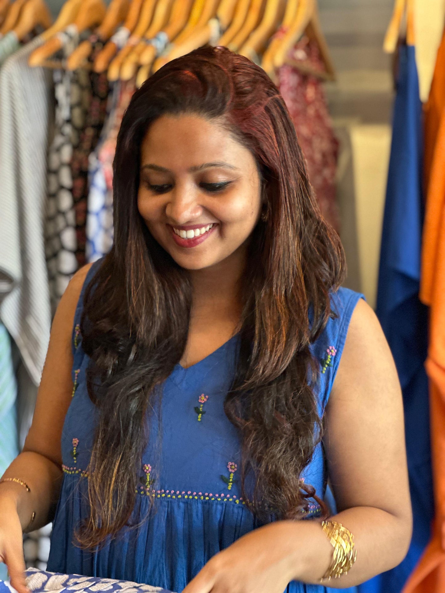 Blush and Bloom  Dress PRE-ORDER  - Royal Blue