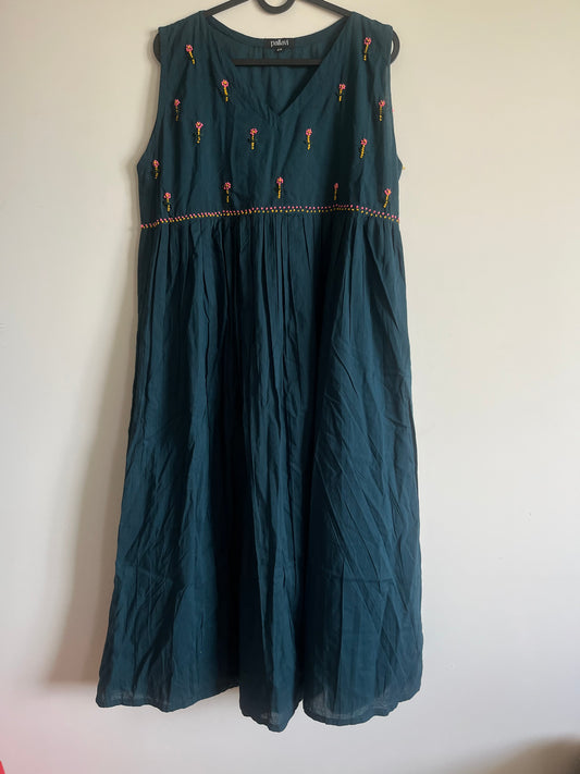 Blush and Bloom  Dress - Midnight Blue