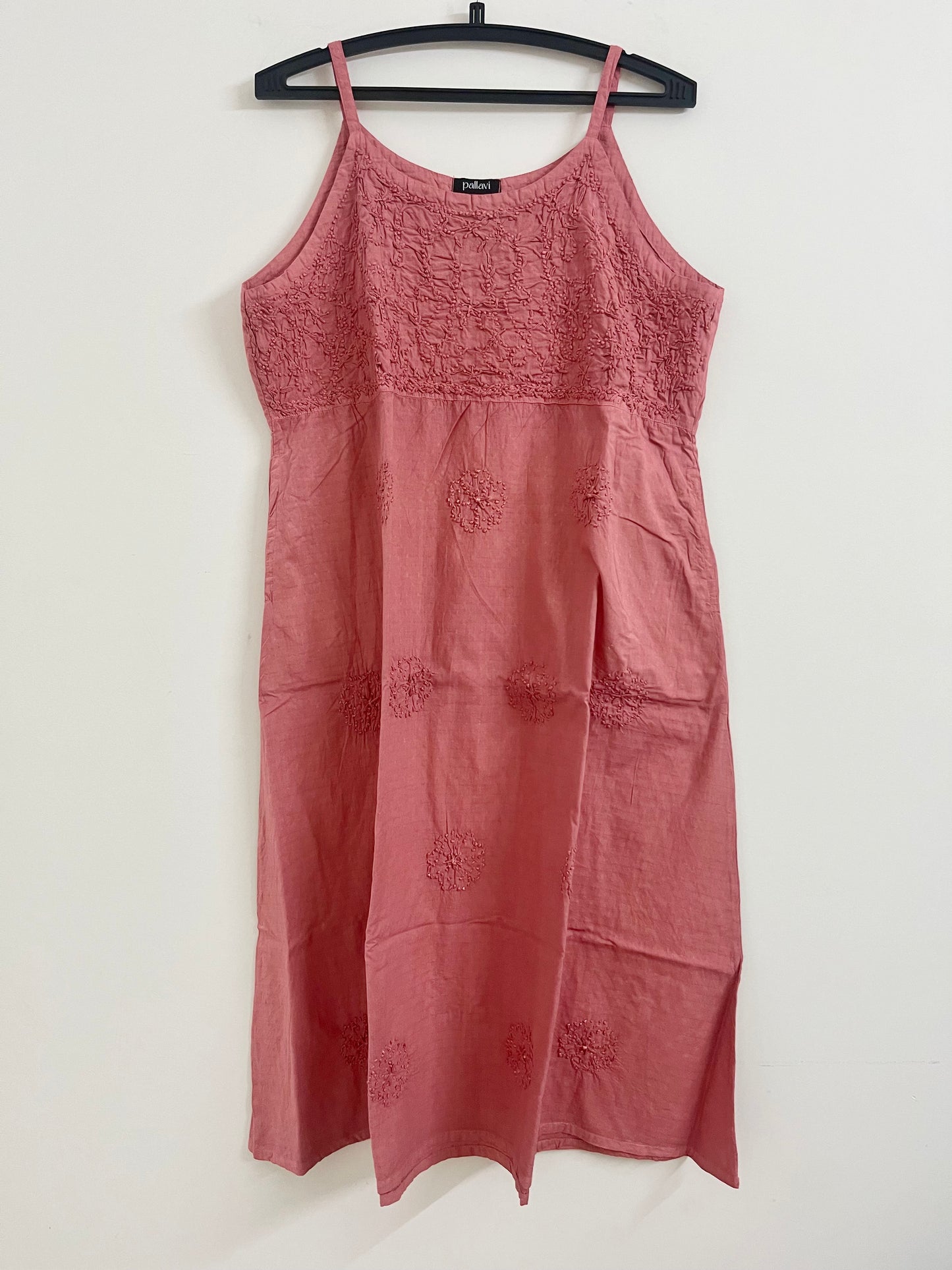 Sleeveless A-line Dress - Onion Pink