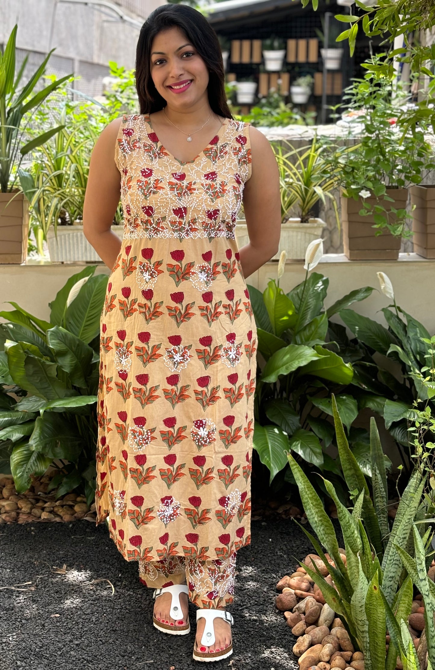 Sleeveless Straight Kurti - Scarlette