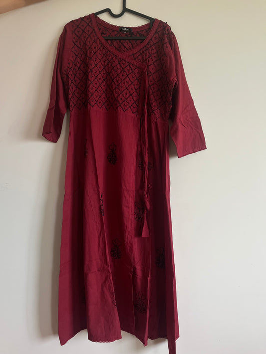 Angrakha - Black knots on Maroon