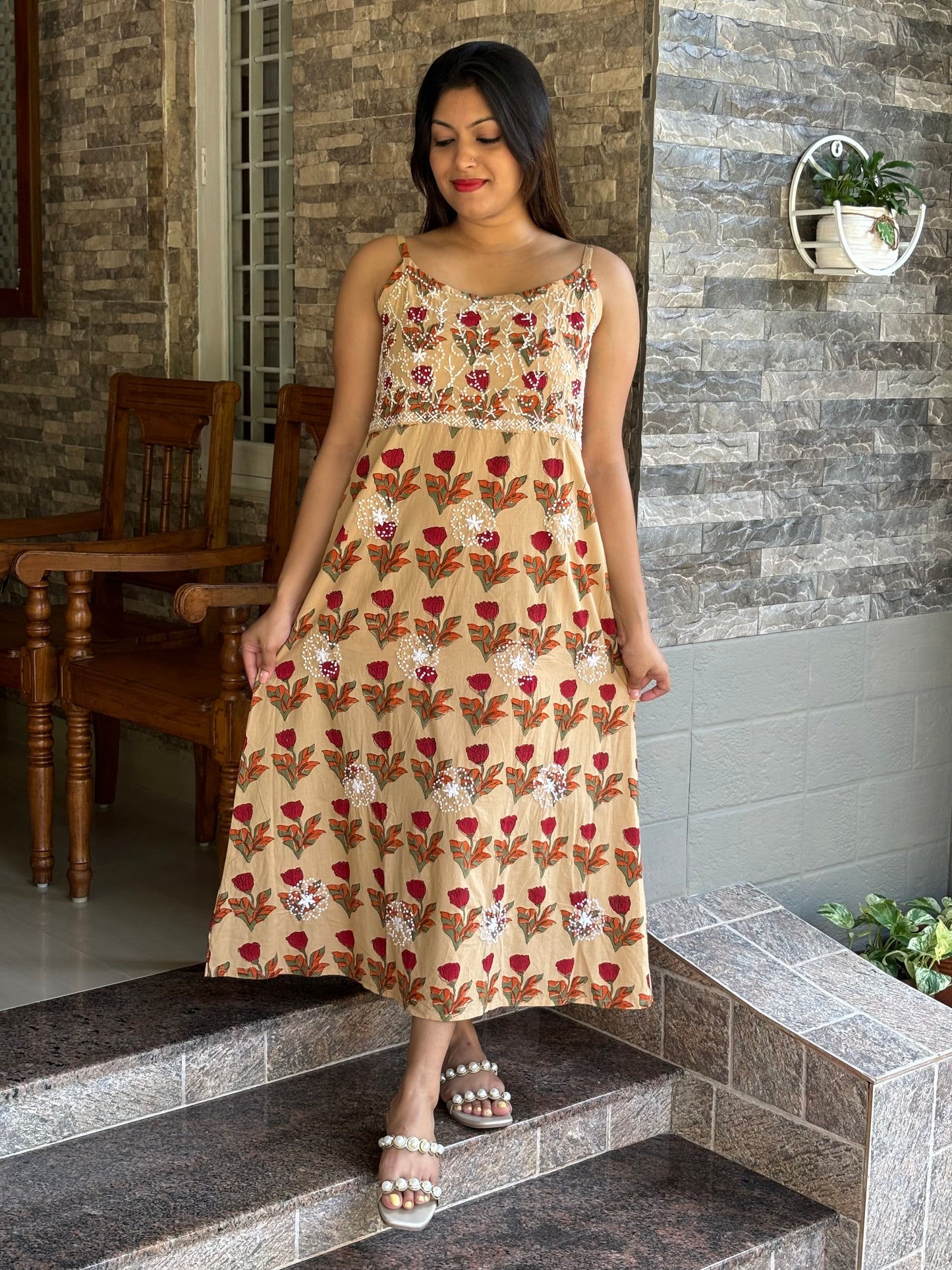 Sleeveless A-line Dress - Scarlette