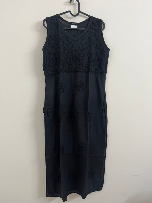 Sleeveless Straight Kurti PRE-ORDER - Black