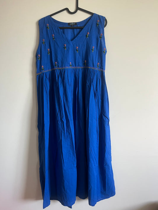 Blush and Bloom  Dress - Royal Blue