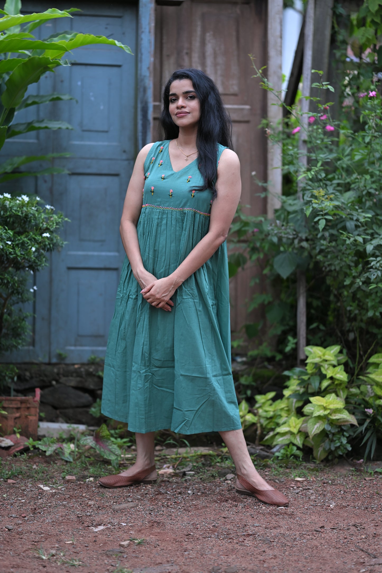 Blush and Bloom  Dress PRE-ORDER - Teal