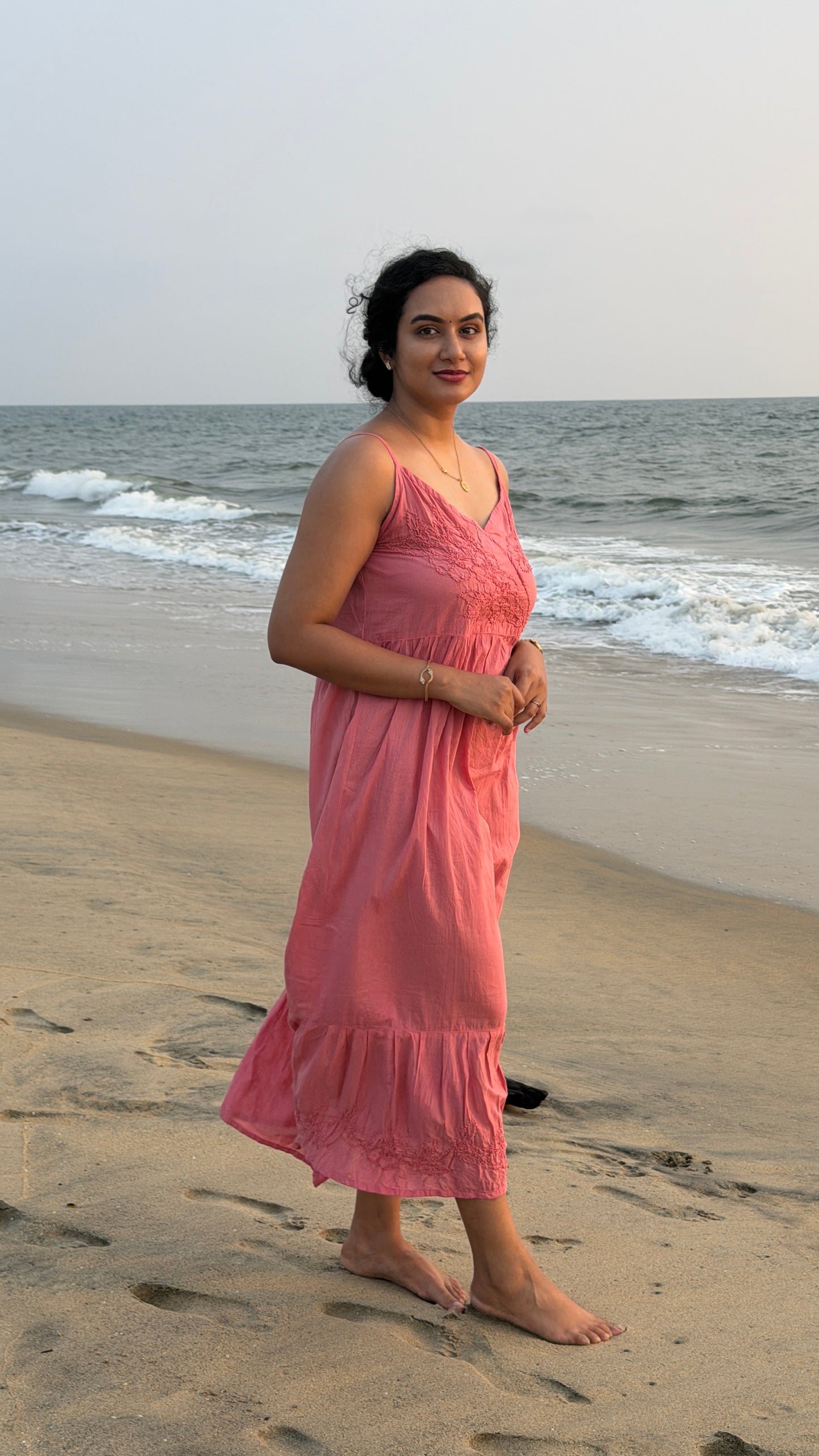Garden whispers  Dress - Nude Pink