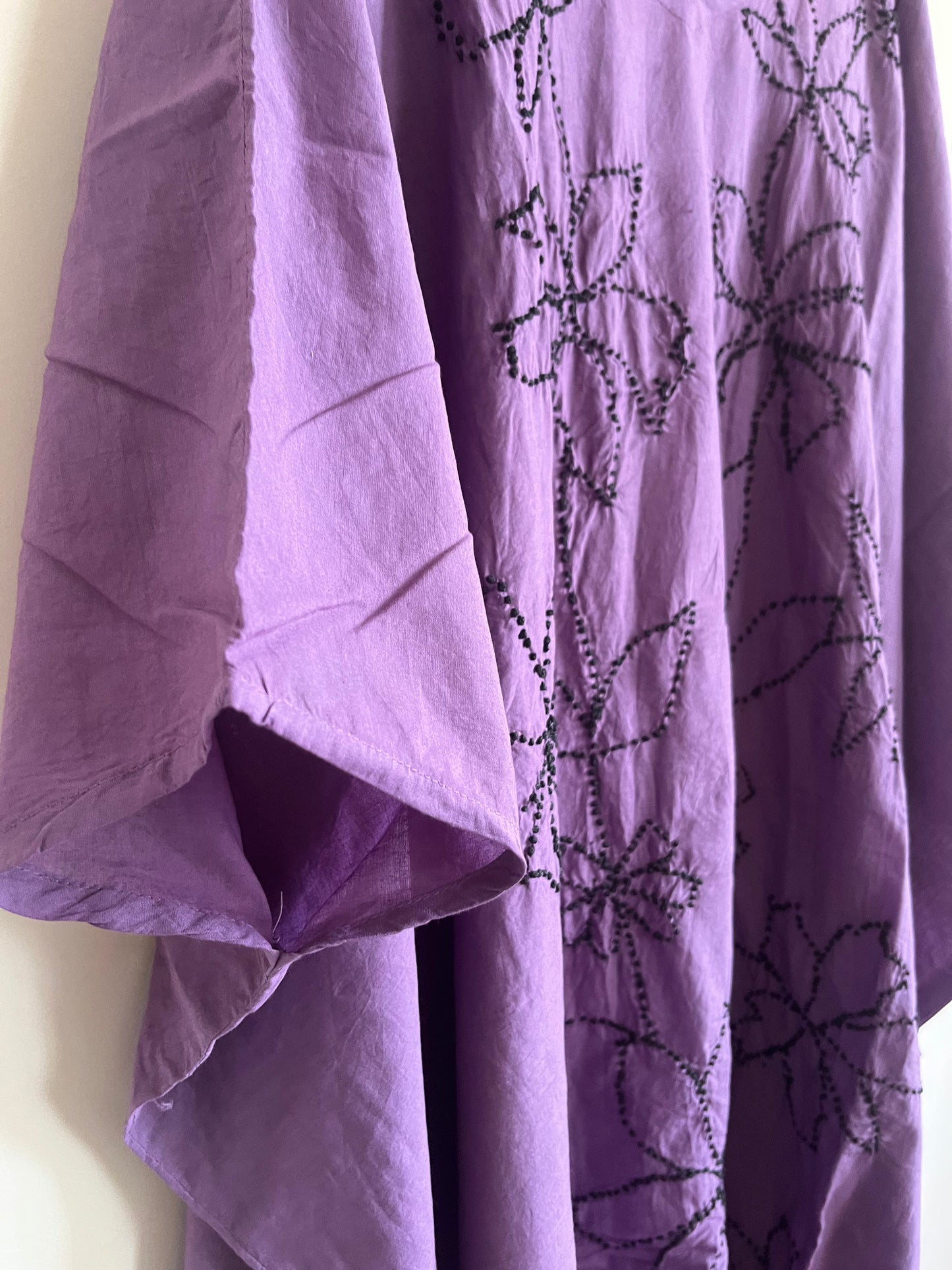 Kaftan top and pant PRE-ORDER - Black knots on Dark Lavender