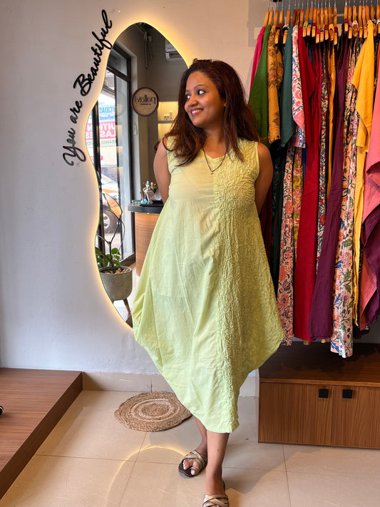 Balloon dress - Pista Green