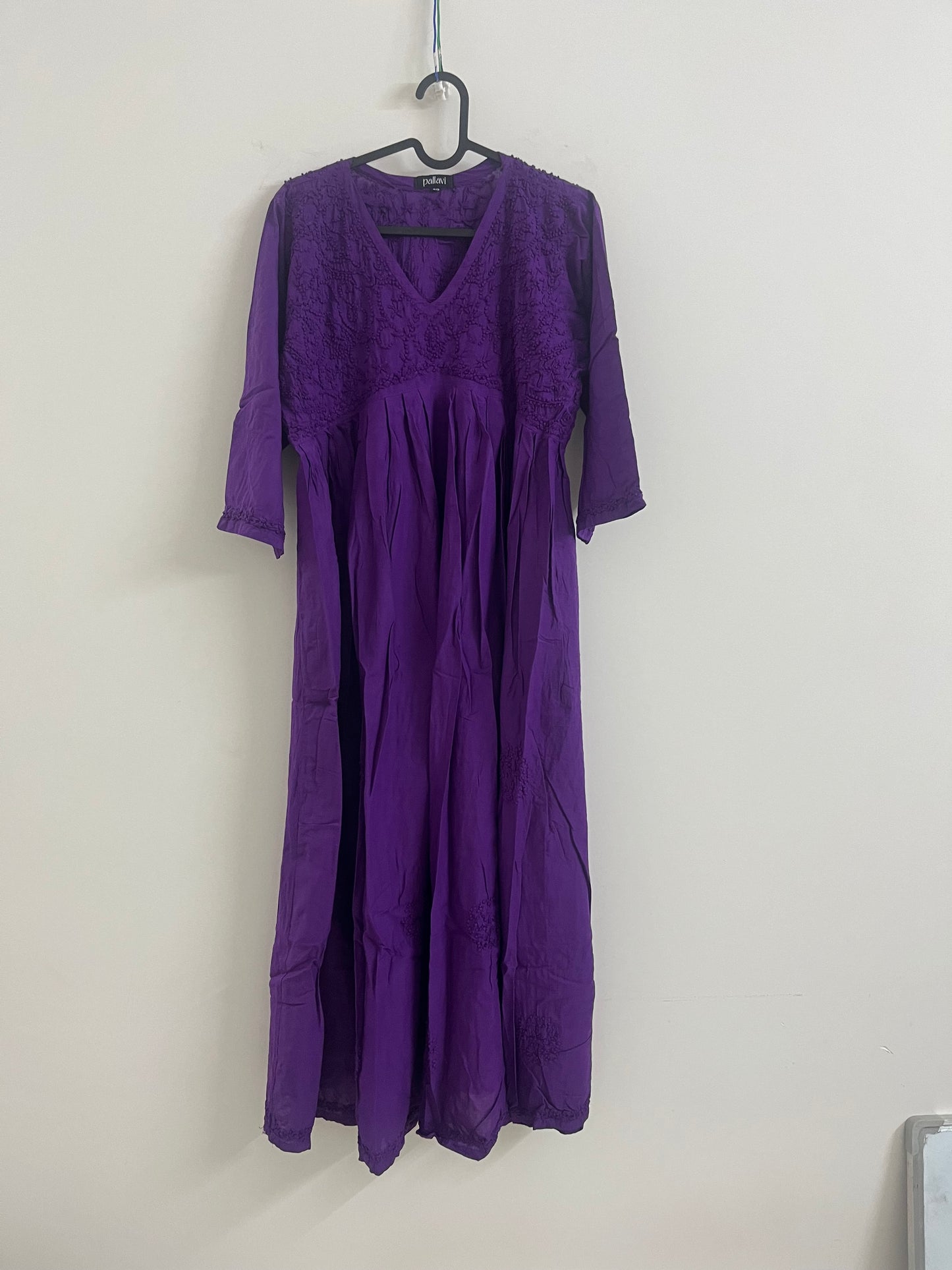 Aliya Cut Dress PRE-ORDER -Purple (with work on front and back)