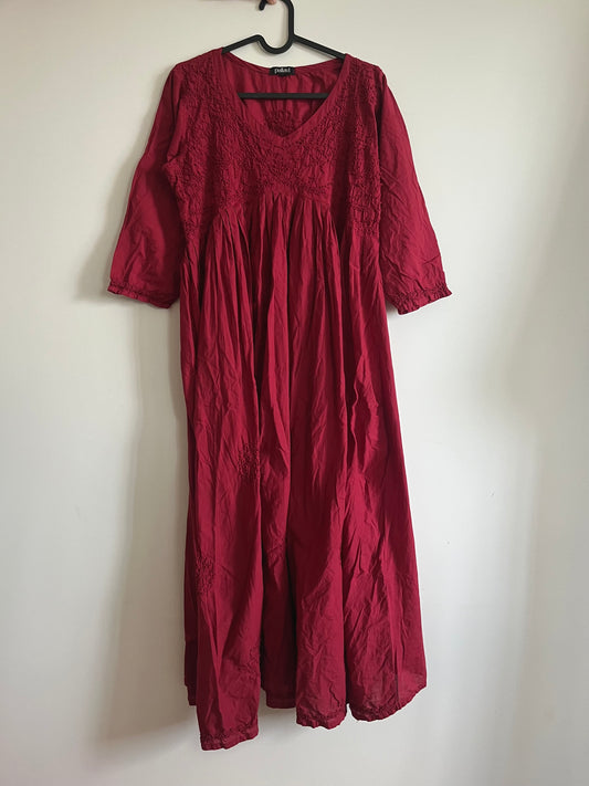 Aliya Cut Dress  - Rani Pink