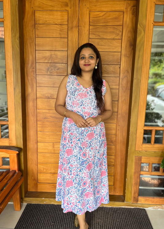 Sleeveless A-line Dress - Varnika