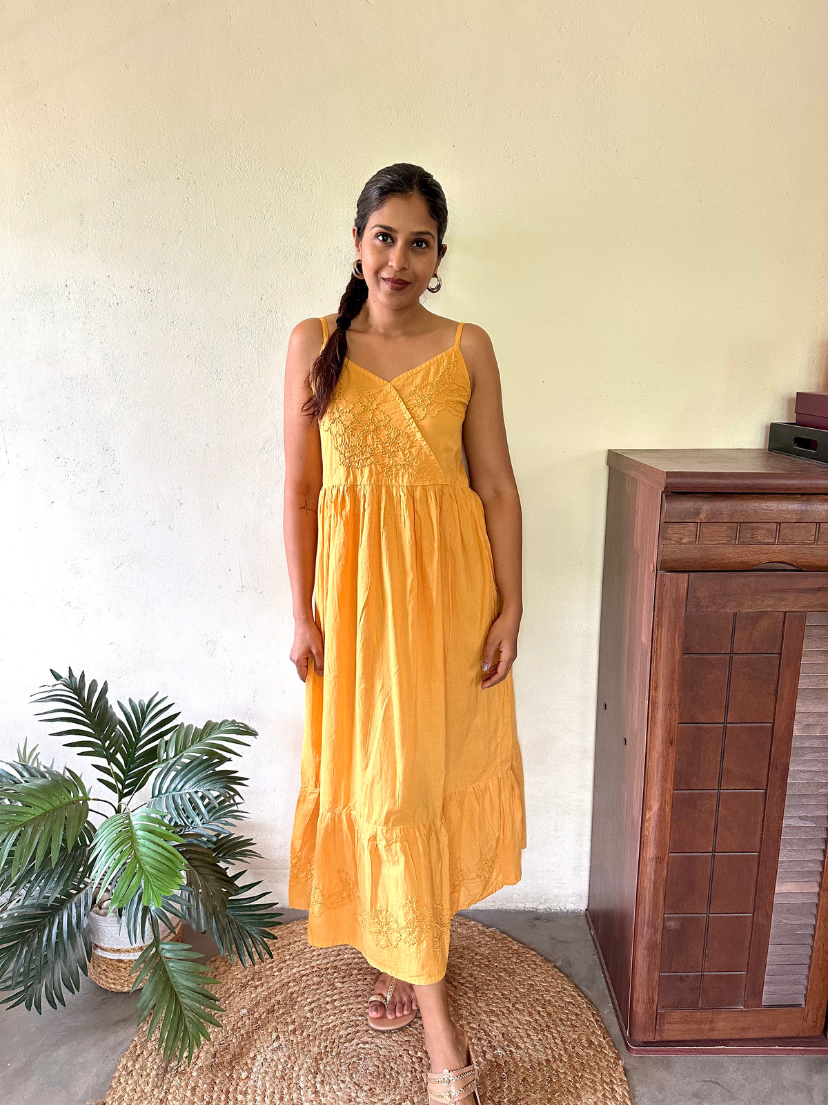 Garden whispers  Dress - Mustard Yellow