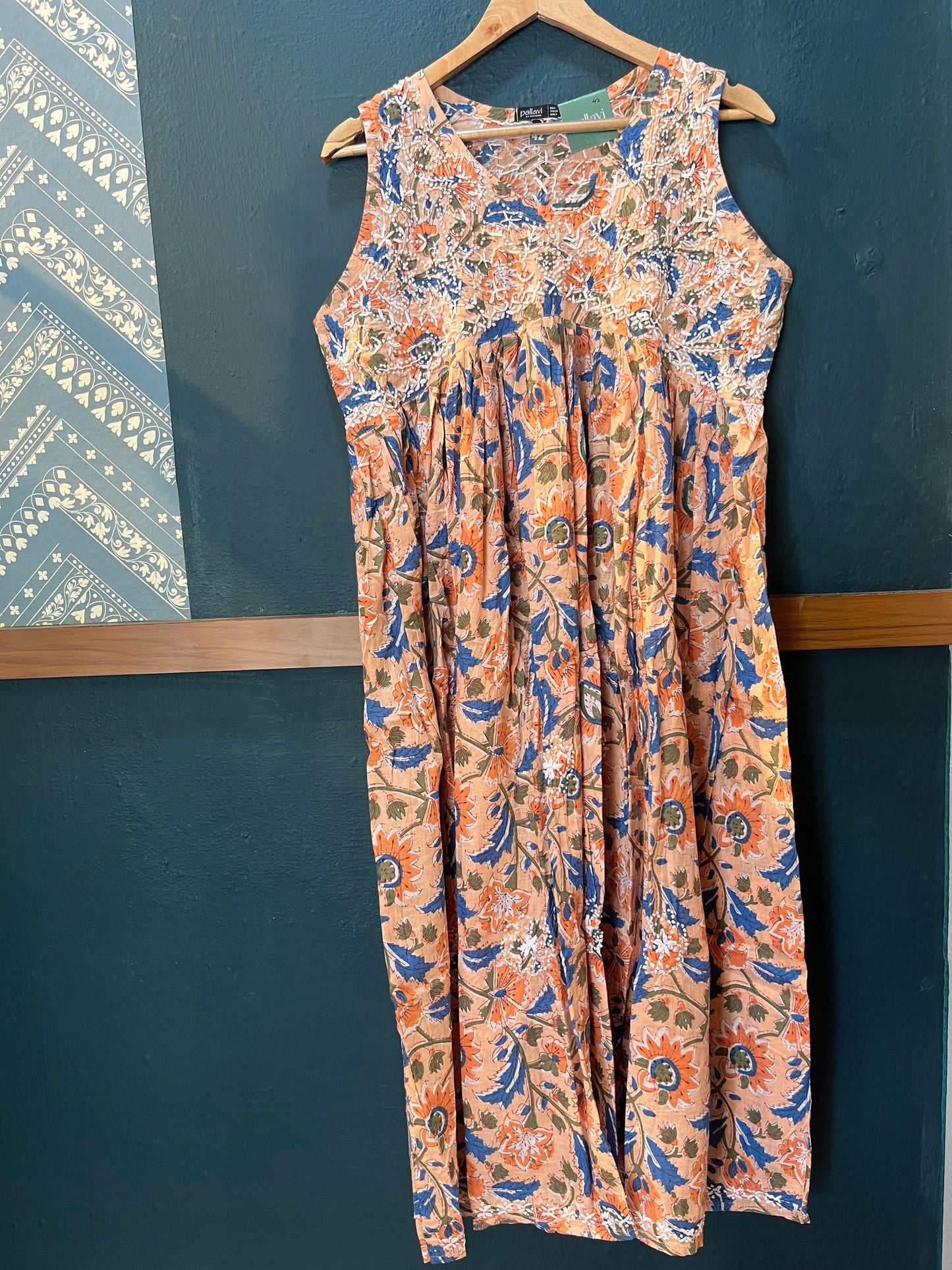 Sleeveless Aliya cut dress (with work on front and back) PRE-ORDER - Rhea