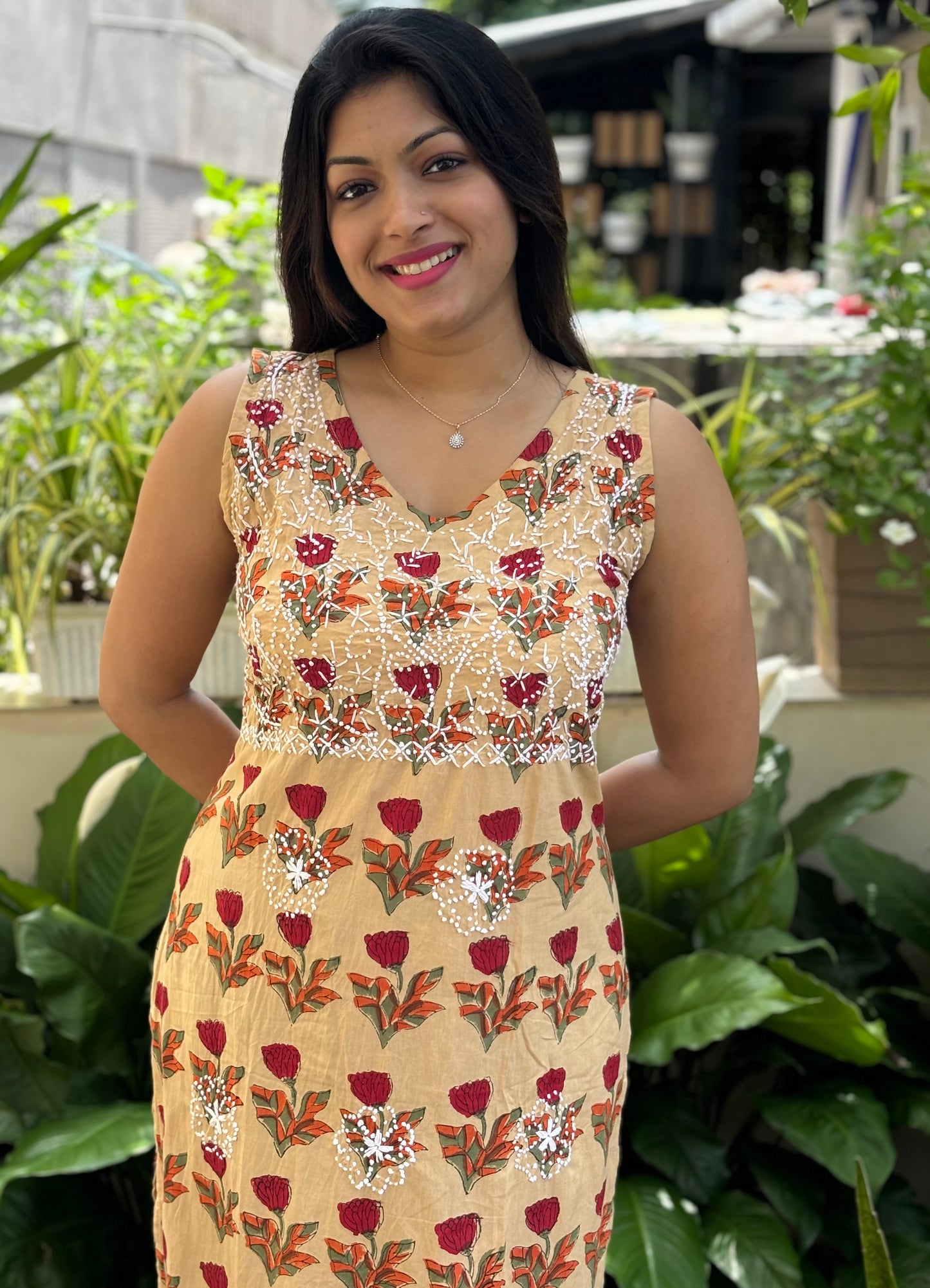 Sleeveless Straight Kurti - Scarlette