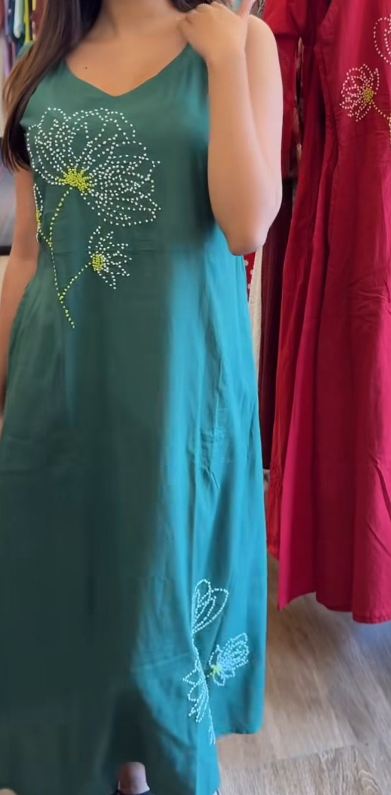 Glow Dress  PRE-ORDER - Bottle green