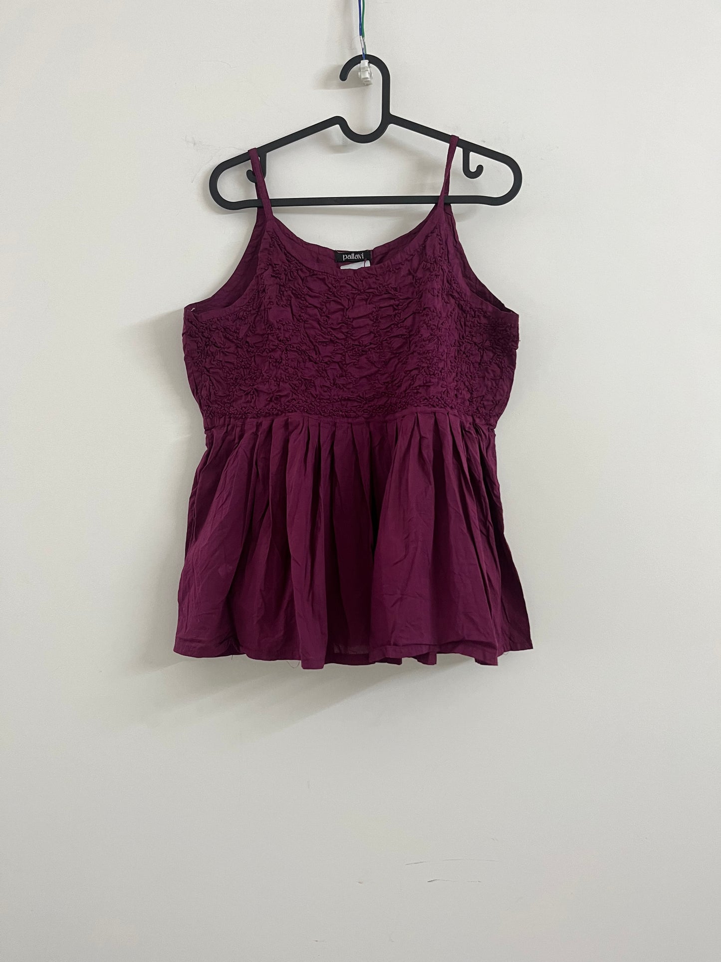 Flared Short Top - Wine