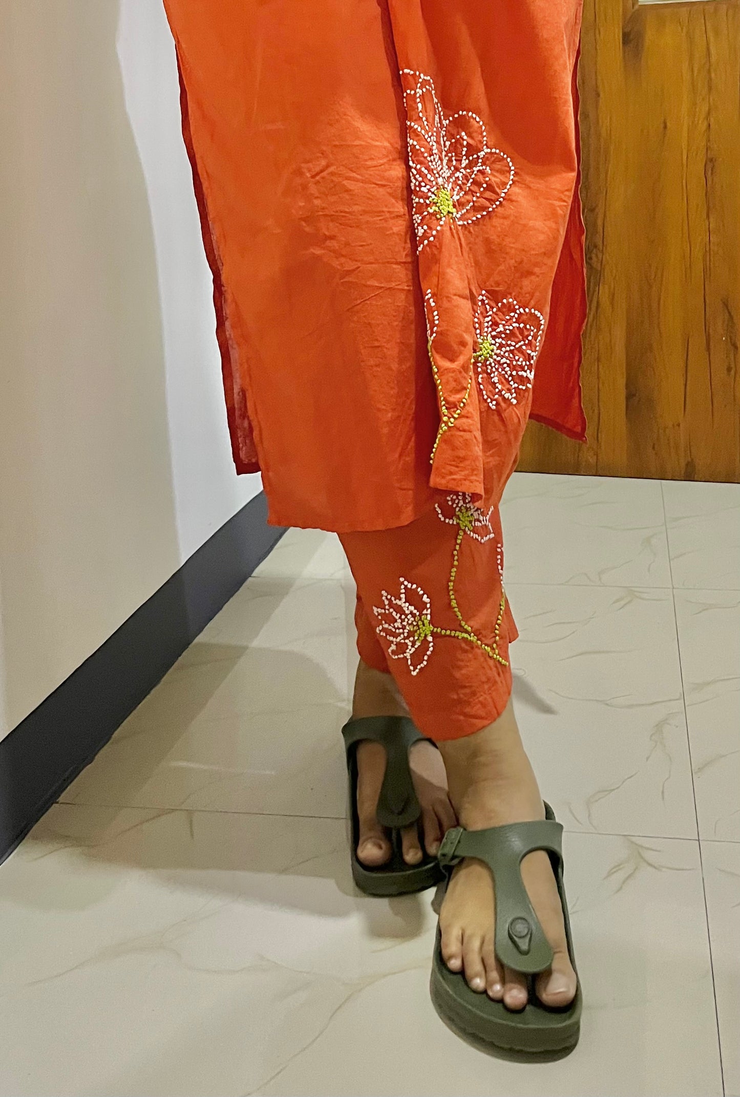 Straight Kurti and pant PRE-ORDER - Rust Orange