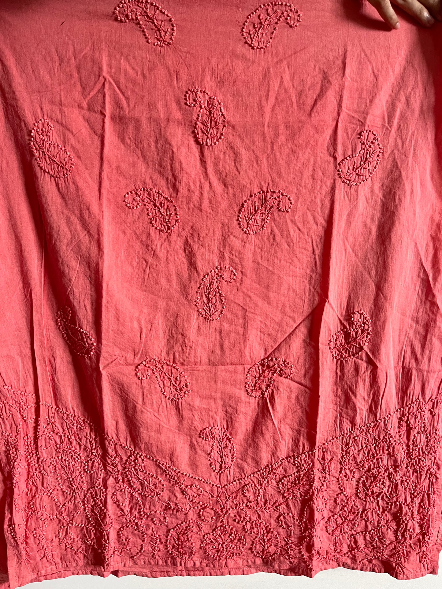 Straight Kurti and pant PRE-ORDER - Neon Peach