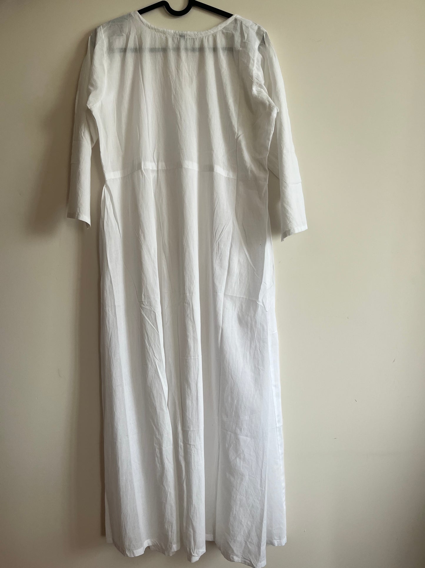 Pleated Angrakha dress - White