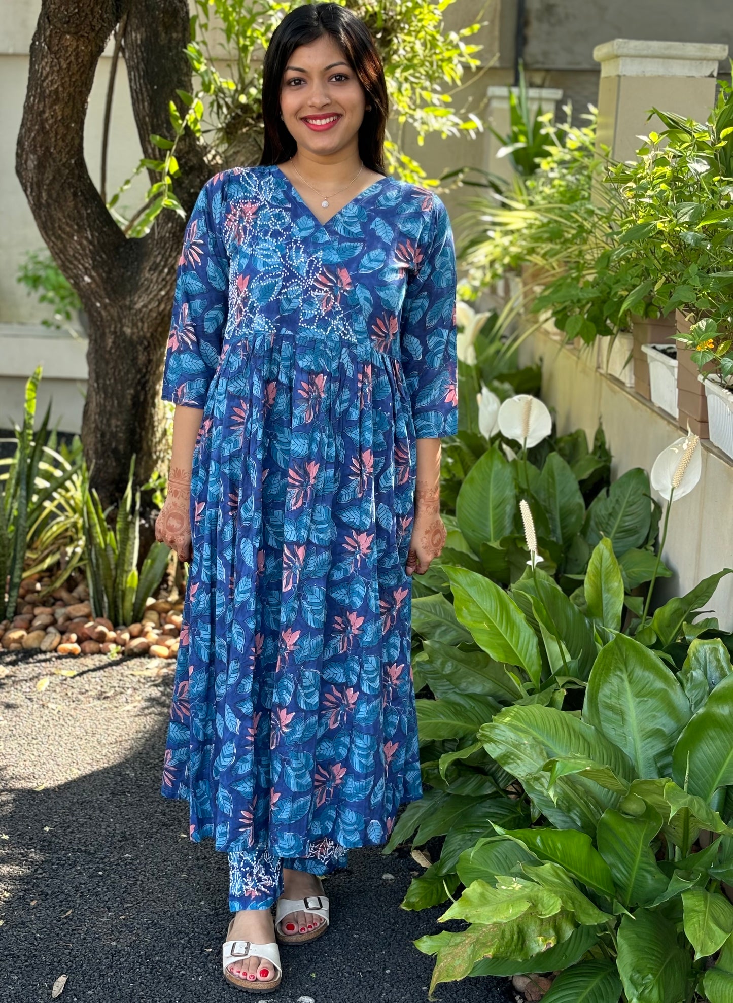 Pleated Angrakha set PRE-ORDER - Neelima