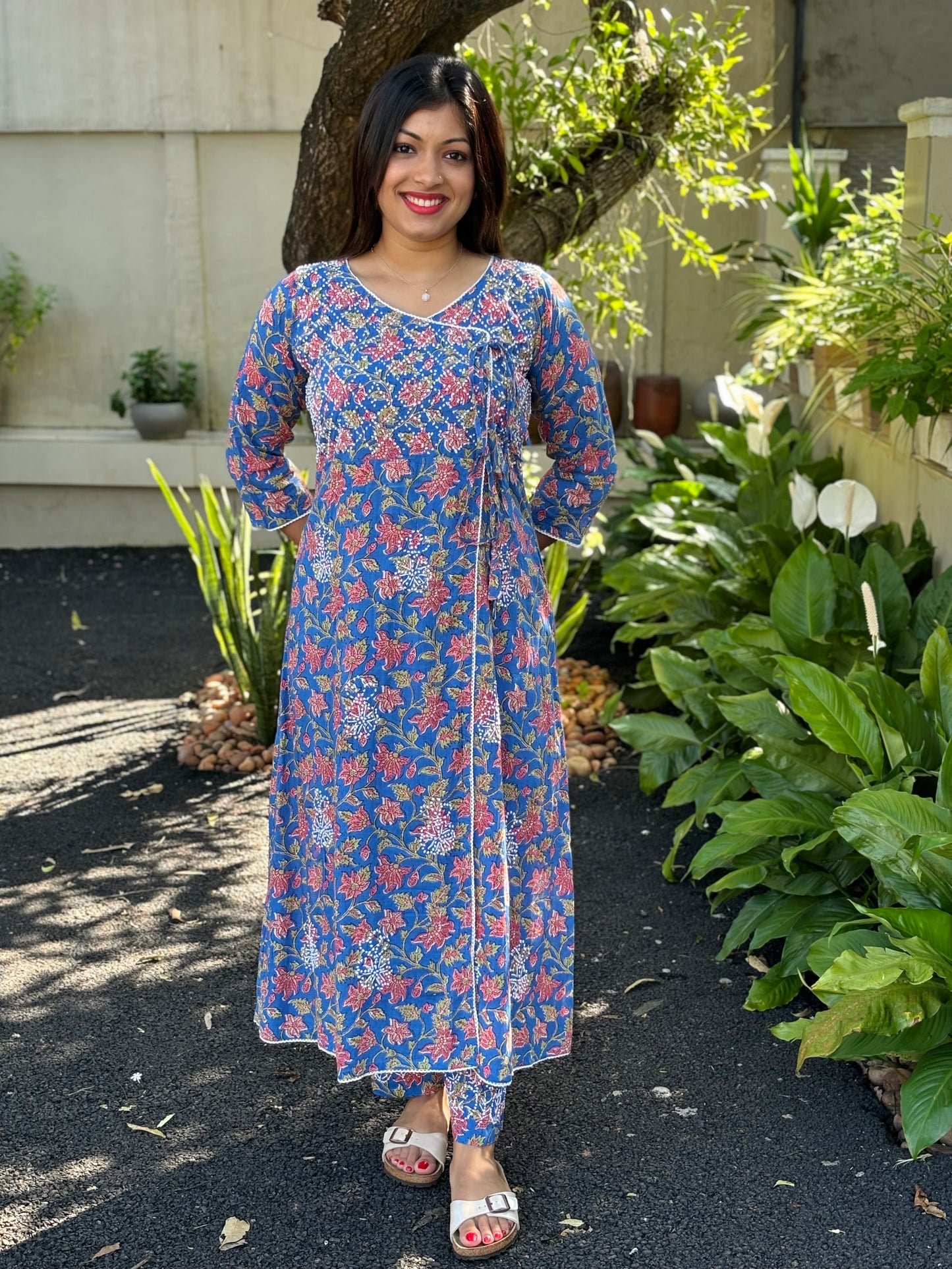 Angrakha Kurti and pant PRE-ORDER - Nia