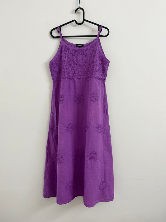 Sleeveless A-line Dress - Lilac