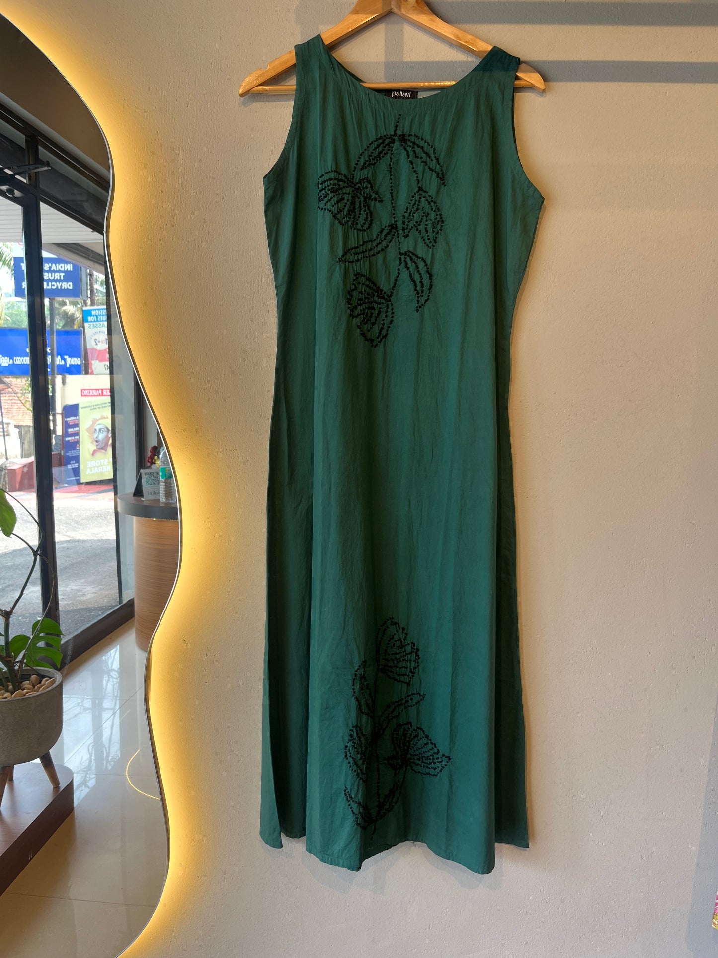 Chameli Charm  Dress - Peacock green
