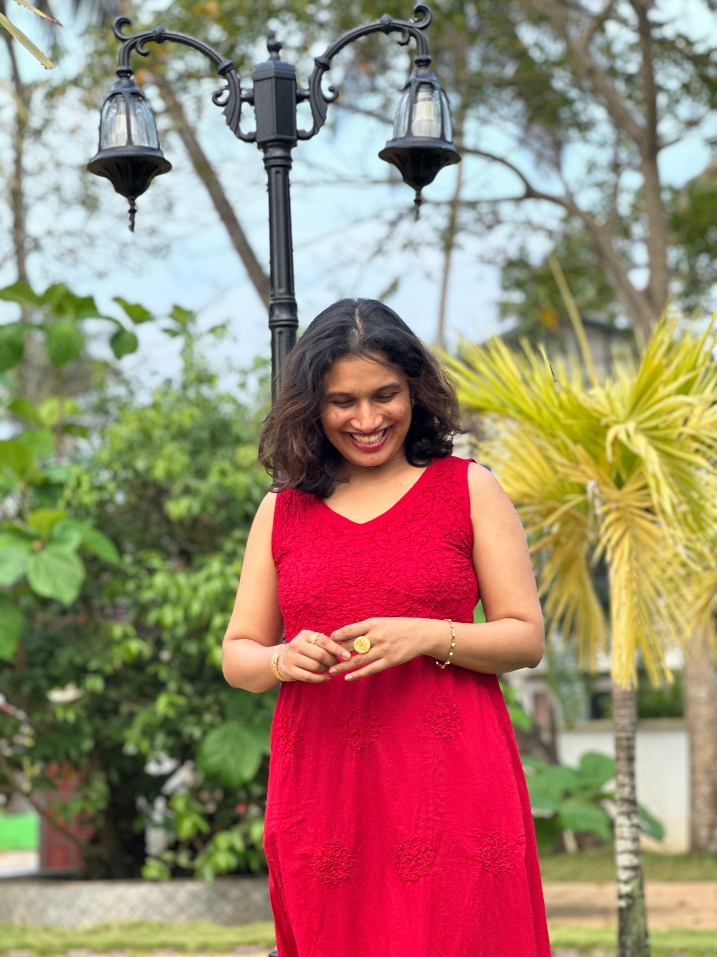 Sleeveless A-LINE Dress PRE-ORDER - Red