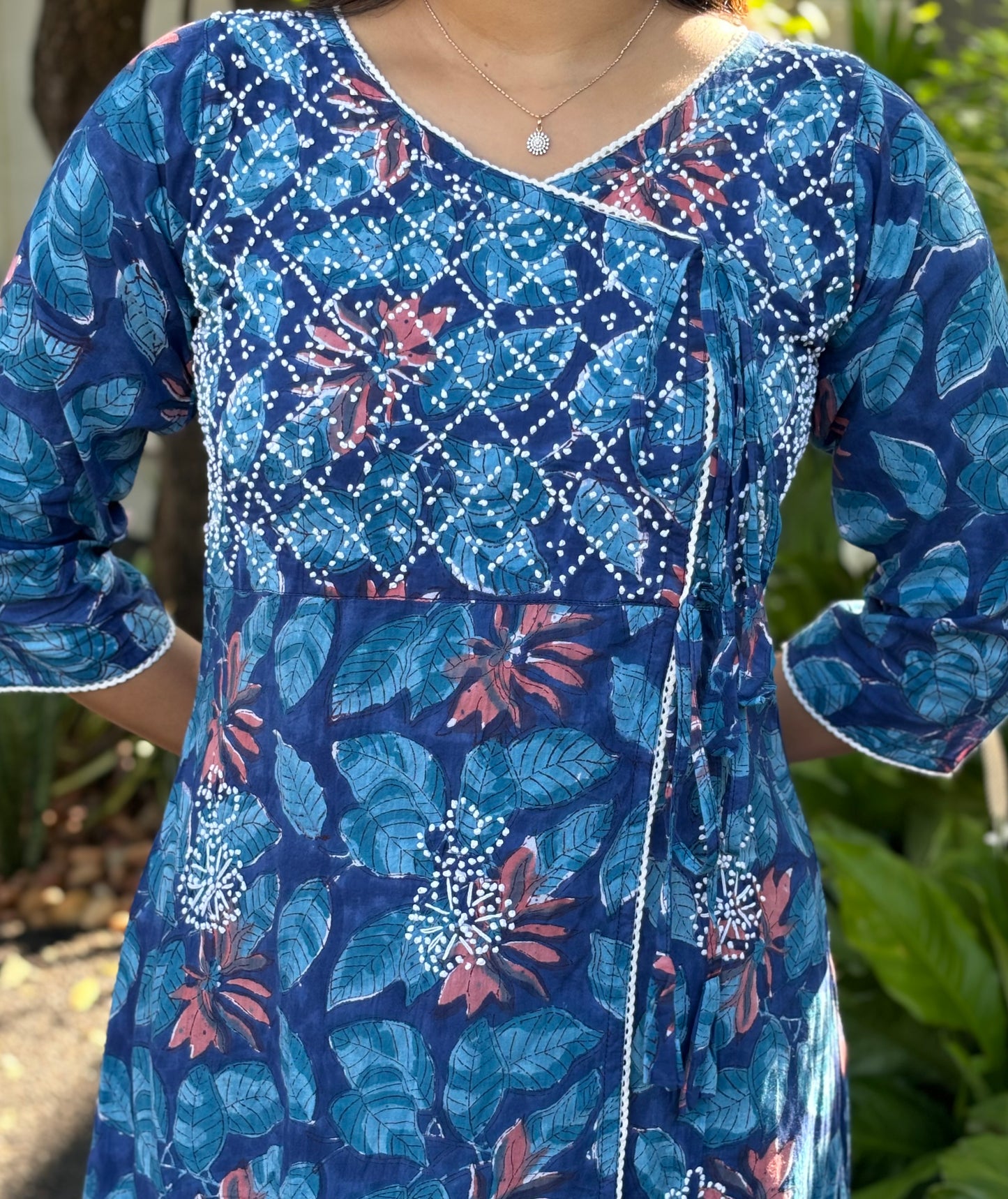 Angrakha Kurti and pant PRE-ORDER - Neelima