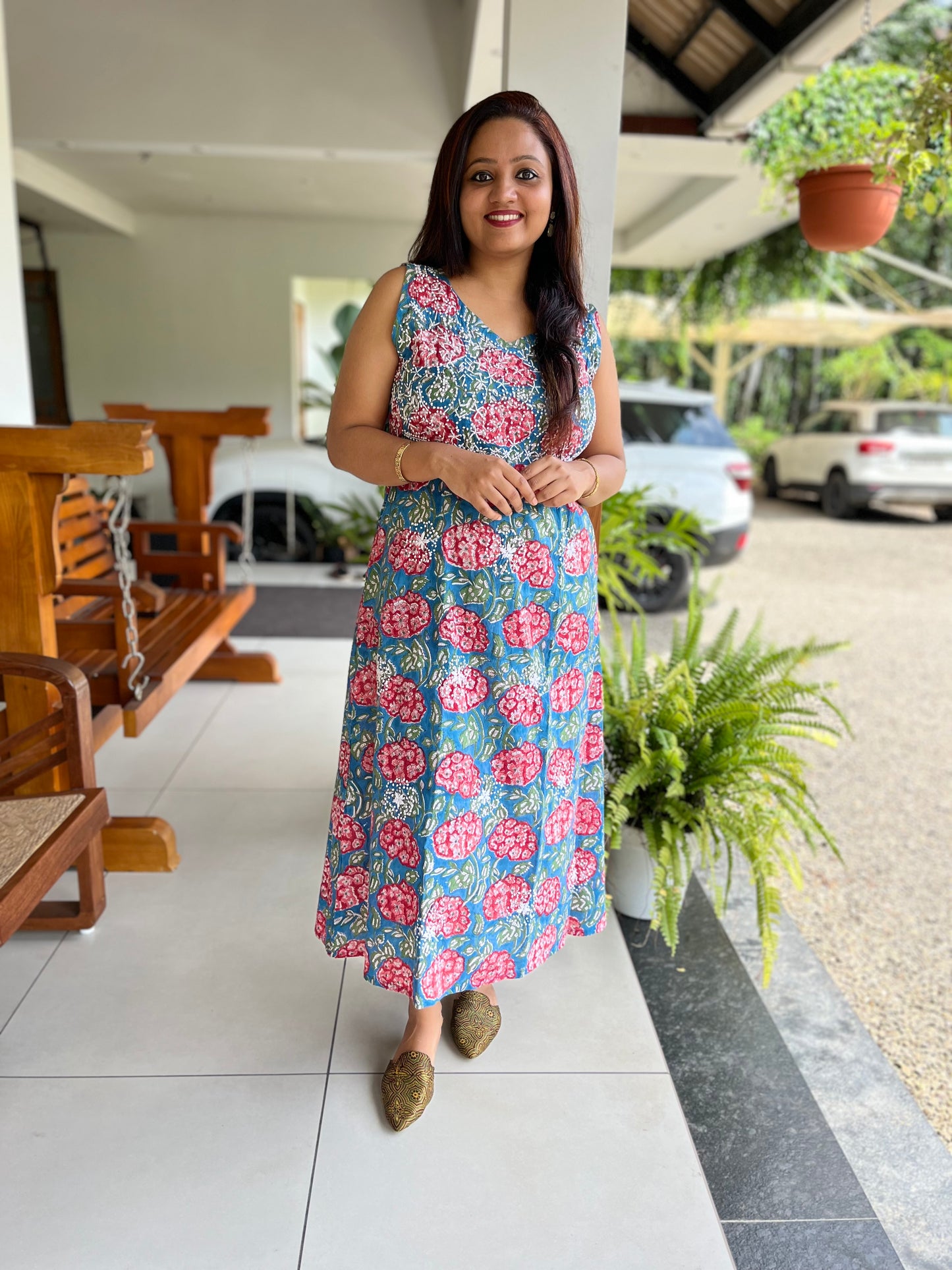 Sleeveless A-line Dress - Pinkbelle
