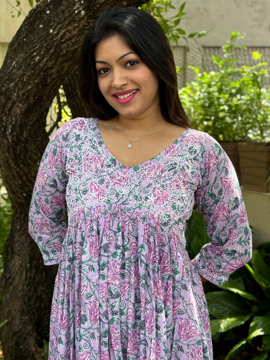 Aliya Cut Dress PRE-ORDER - Lavender Smera