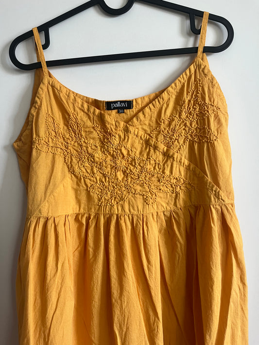 Garden whispers  Dress - Mustard Yellow