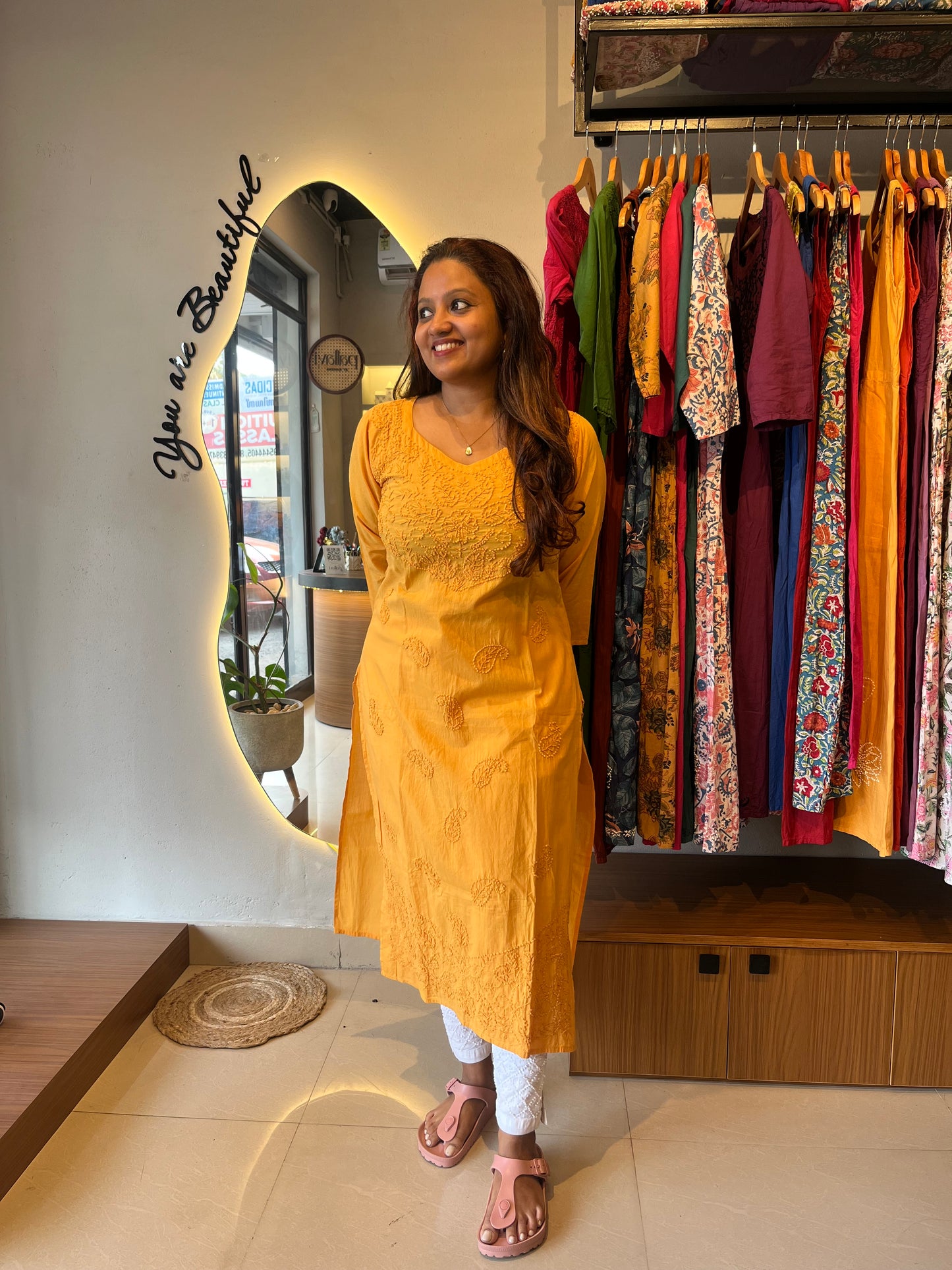 Straight Kurti - Mustard Yellow