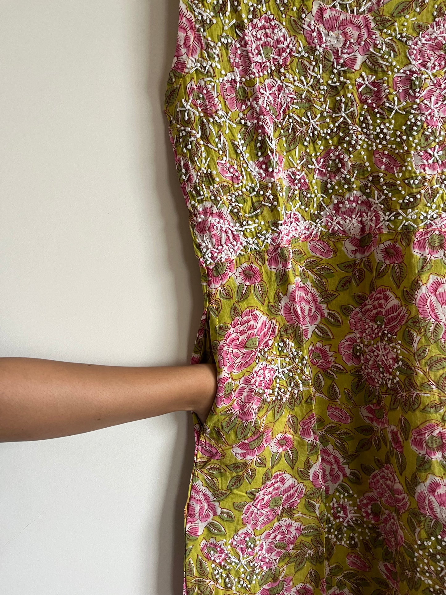 Sleeveless A-line Dress - Pinkcurrent